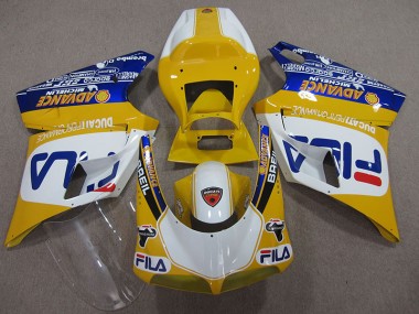 Carénage Ducati 748 1993-2005 - Jaune Blanc Fila