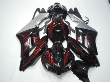 Carénage Honda CBR 1000 RR 2004-2005 - Noir Rouge Flamme