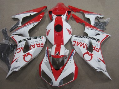 Carénage Honda CBR 1000 RR 2006-2007 - Blanc Rouge PRAMAC