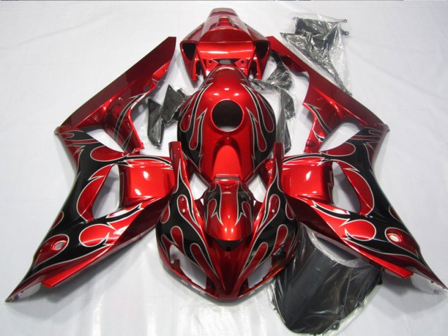 Carénage Honda CBR 1000 RR 2006-2007 - Rouge Noir Flamme