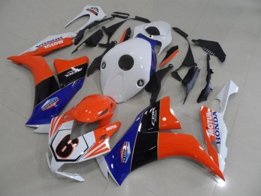 Carénage Honda CBR 1000 RR 2012-2016 - Orange Blanc TT Legend