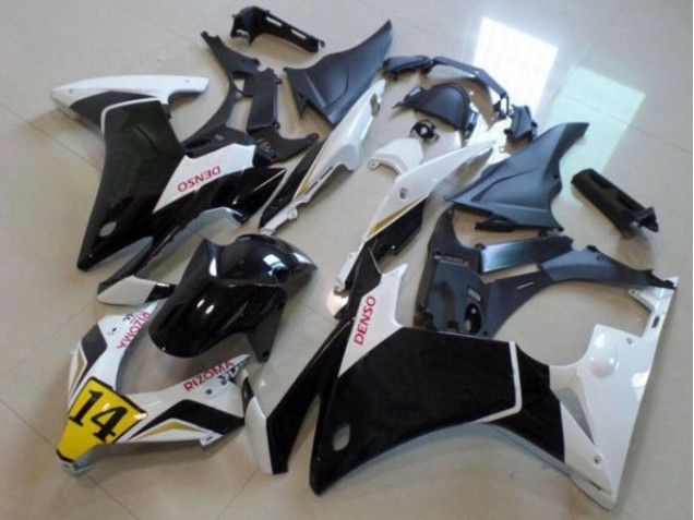 Carénage Honda CBR 500 RR 2013-2015 - Noir Blanc Denso Rizoma 14