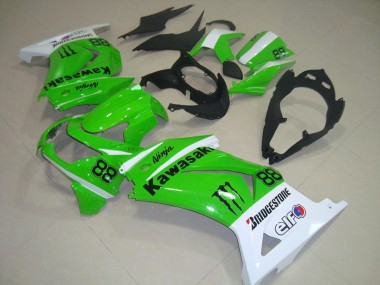 Carénage Kawasaki ZX 250R 2008-2012 - Vert et Blanc