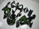 Carénage Kawasaki ZX10R 2006-2007 - Noir Vert Flamme