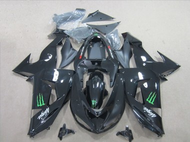 Carénage Kawasaki ZX10R 2006-2007 - Noir Vert Monster Ninja