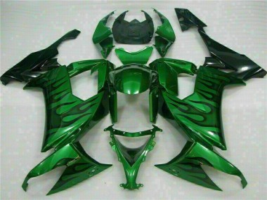 Carénage Kawasaki ZX10R 2008-2010 - Vert Flamme