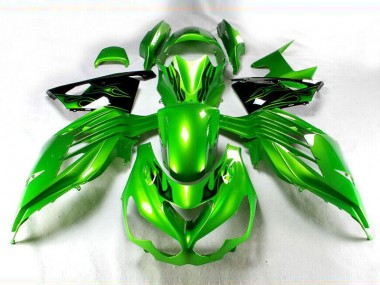 Carénage Kawasaki ZX14R ZZR 1400 2012-2021 - Vert Noir