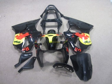 Carénage Kawasaki ZX6R 2000-2002 - Noir Jaune Red Bull Ninja