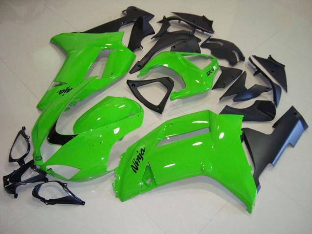 Carénage Kawasaki ZX6R 2007-2008 - Vert Noir Mat