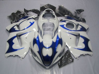 Carénage Suzuki GSXR 1300 Hayabusa 1996-2007 - Blanc Bleu