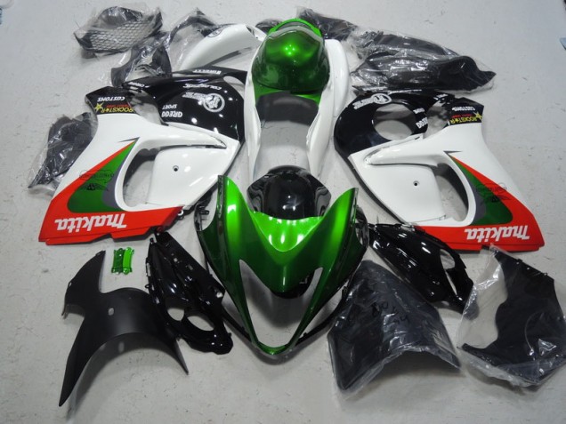 Carénage Suzuki GSXR 1300 Hayabusa 2008-2019 - Blanc Vert Makita