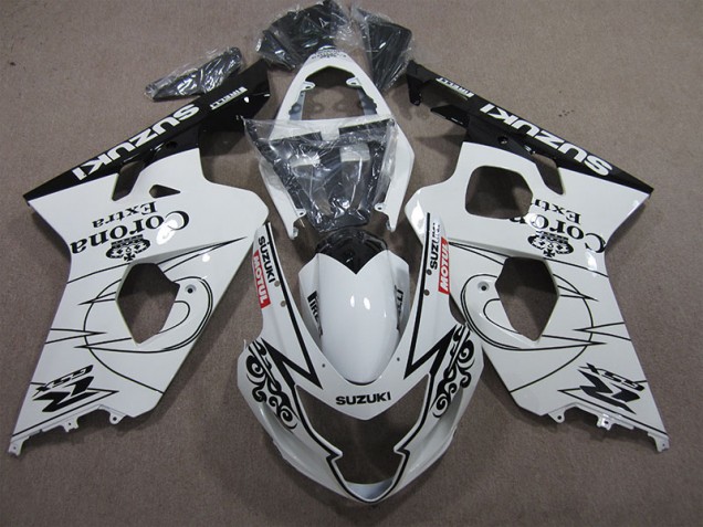 Carénage Suzuki GSXR 600 K4 2004-2005 - Blanc Corona Extra Motul