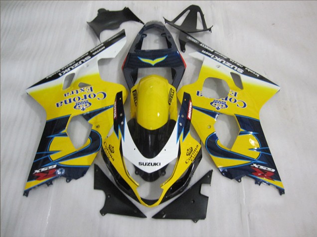 Carénage Suzuki GSXR 600 K4 2004-2005 - Jaune Bleu Corona Extra