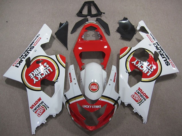 Carénage Suzuki GSXR 600 K4 2004-2005 - Rouge Blanc Lucky Strike Motul