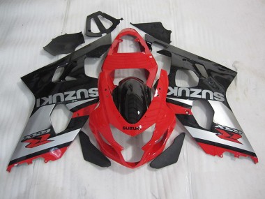 Carénage Suzuki GSXR 600 K4 2004-2005 - Rouge Noir Argent