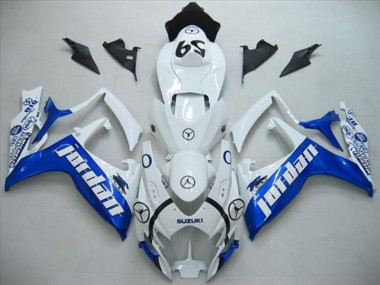 Carénage Suzuki GSXR 600 K6 2006-2007 - Blanc Bleu Jordan