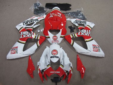 Carénage Suzuki GSXR 600 K6 2006-2007 - Rouge Blanc Lucky Strike Motul