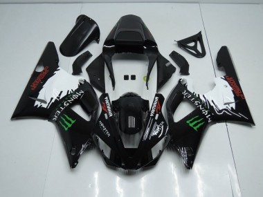 Carénage Yamaha R1 2000-2001 - Noir Blanc Monster