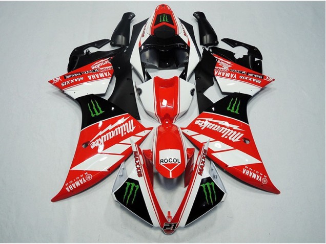 Carénage Yamaha R1 2012-2014 - Rouge Blanc Rocol