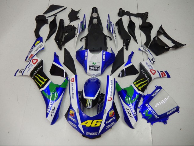 Carénage Yamaha R1 2015-2019 - Bleu Bleu Blanc ENEOS Movistar 46