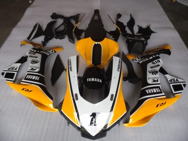 Carénage Yamaha R1 2015-2019 - Jaune Blanc Noir