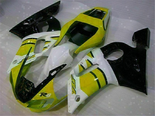 Carénage Yamaha R6 1998-2002 - Jaune Blanc