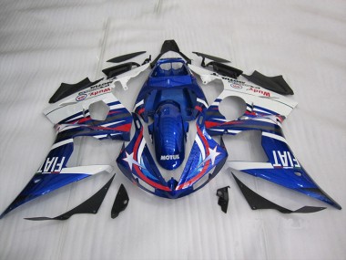 Carénage Yamaha R6 2003-2005 - Bleu Blanc Motul Fiat