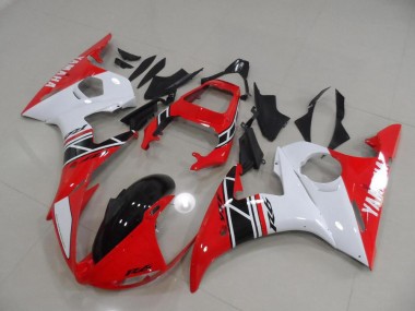 Carénage Yamaha R6 2003-2005 - Rouge et Blanc et Noir