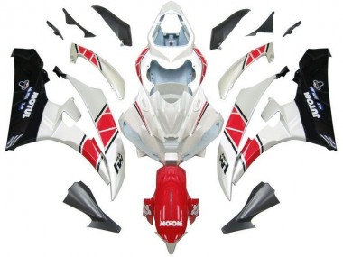 Carénage Yamaha R6 2006-2007 - Blanc Rouge Noir