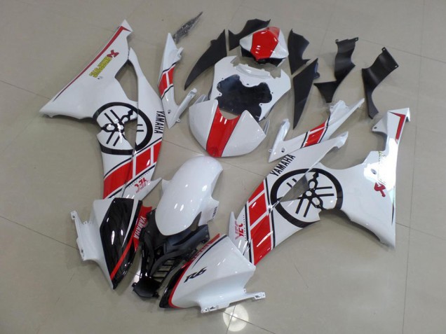 Carénage Yamaha R6 2008-2016 - Blanc avec Big Yamaha Logo