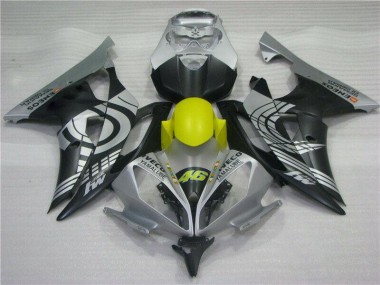 Carénage Yamaha R6 2008-2016 - Jaune Noir Argent