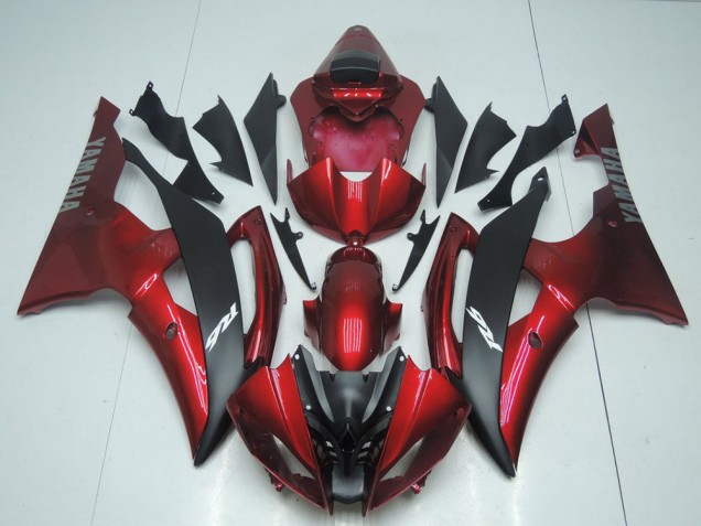 Carénage Yamaha R6 2008-2016 - Rouge Bonbon et Noir