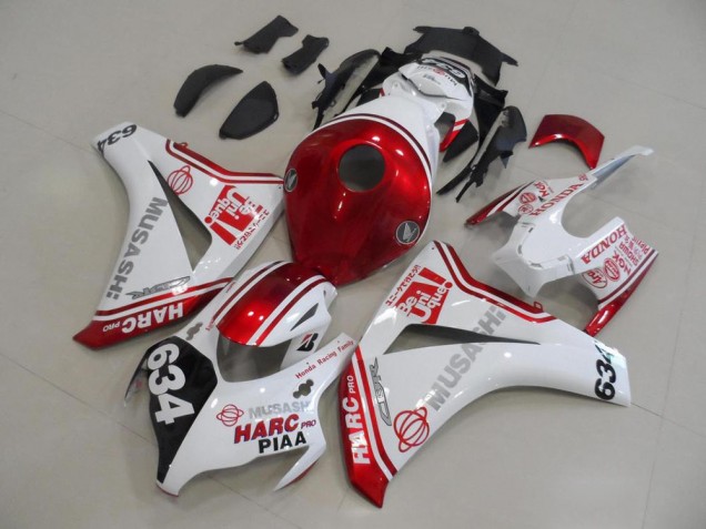 Carénages Honda CBR 1000 RR 2008-2011 - Blanc Rouge HARC Pro PIAA 634