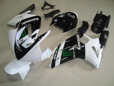 Carénages Kawasaki ZX6R 2003-2004 - Blanc Monster