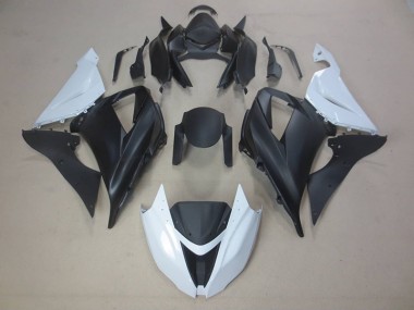 Carénages Kawasaki ZX6R 2013-2018 - Noir Blanc