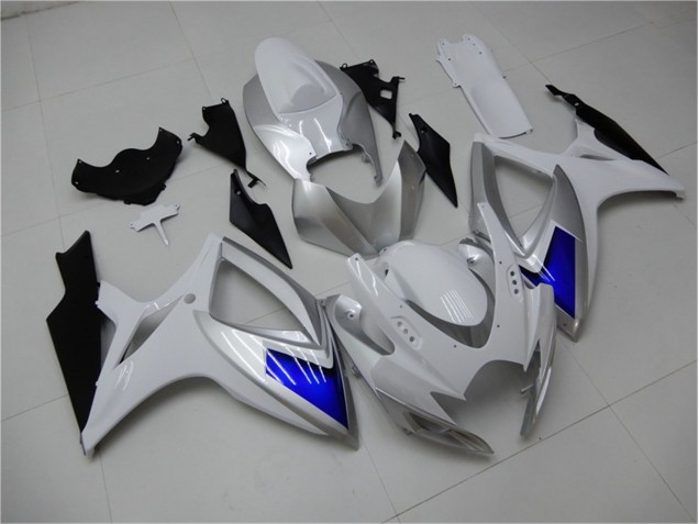 Carénages Suzuki GSXR 600 / 750 K6 2006-2007 - Blanc Bleu