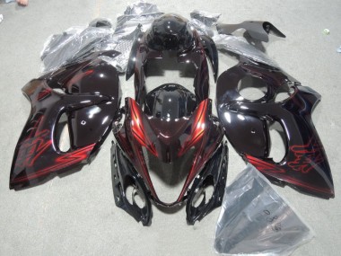 Kit Carénages Complet Suzuki GSXR 1300 Hayabusa 2008-2019 - Noir Rouge